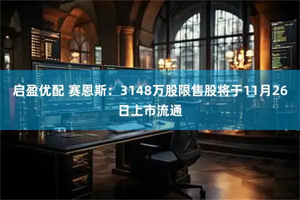 启盈优配 赛恩斯：3148万股限售股将于11月26日上市流通