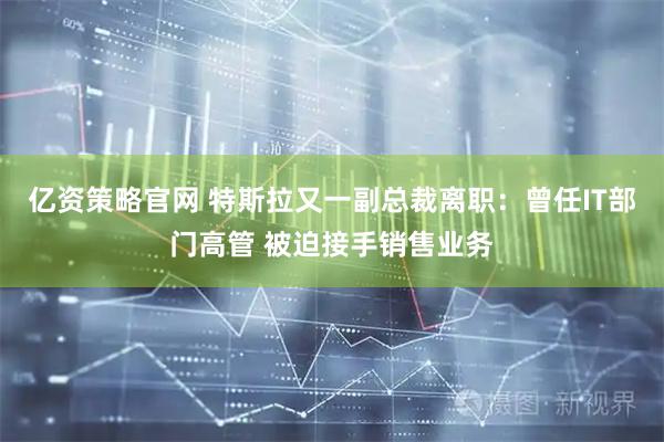 亿资策略官网 特斯拉又一副总裁离职：曾任IT部门高管 被迫接手销售业务